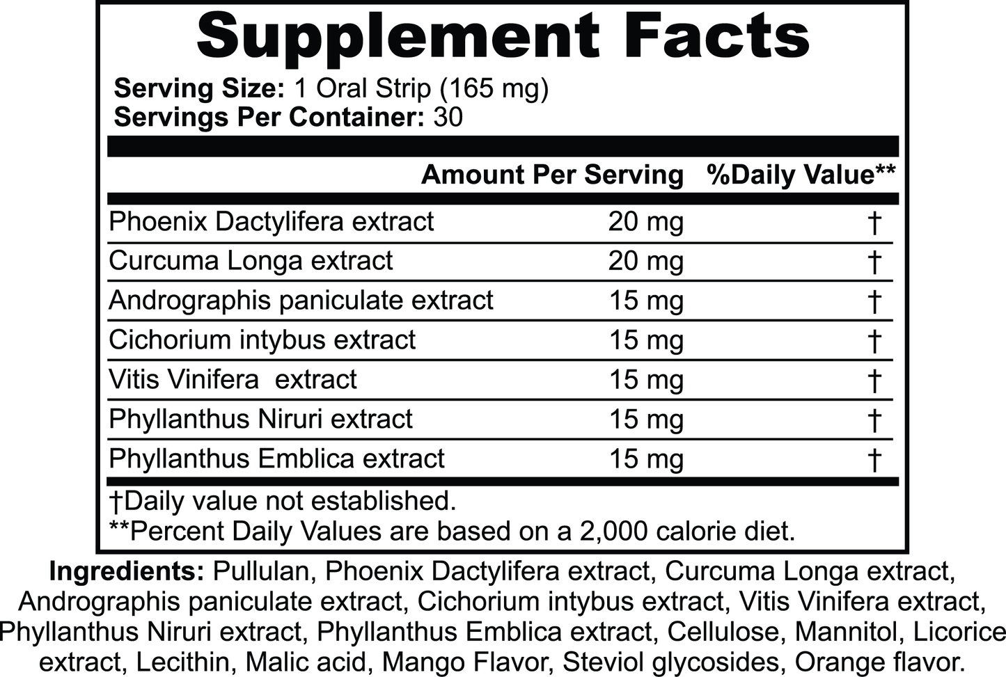 Recovery Oral Strips