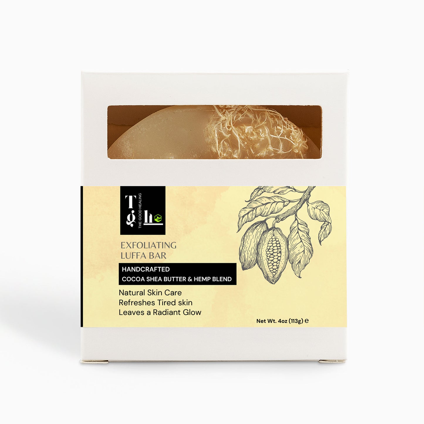 Exfoliating Loofah Soap Bar - 100% Natural