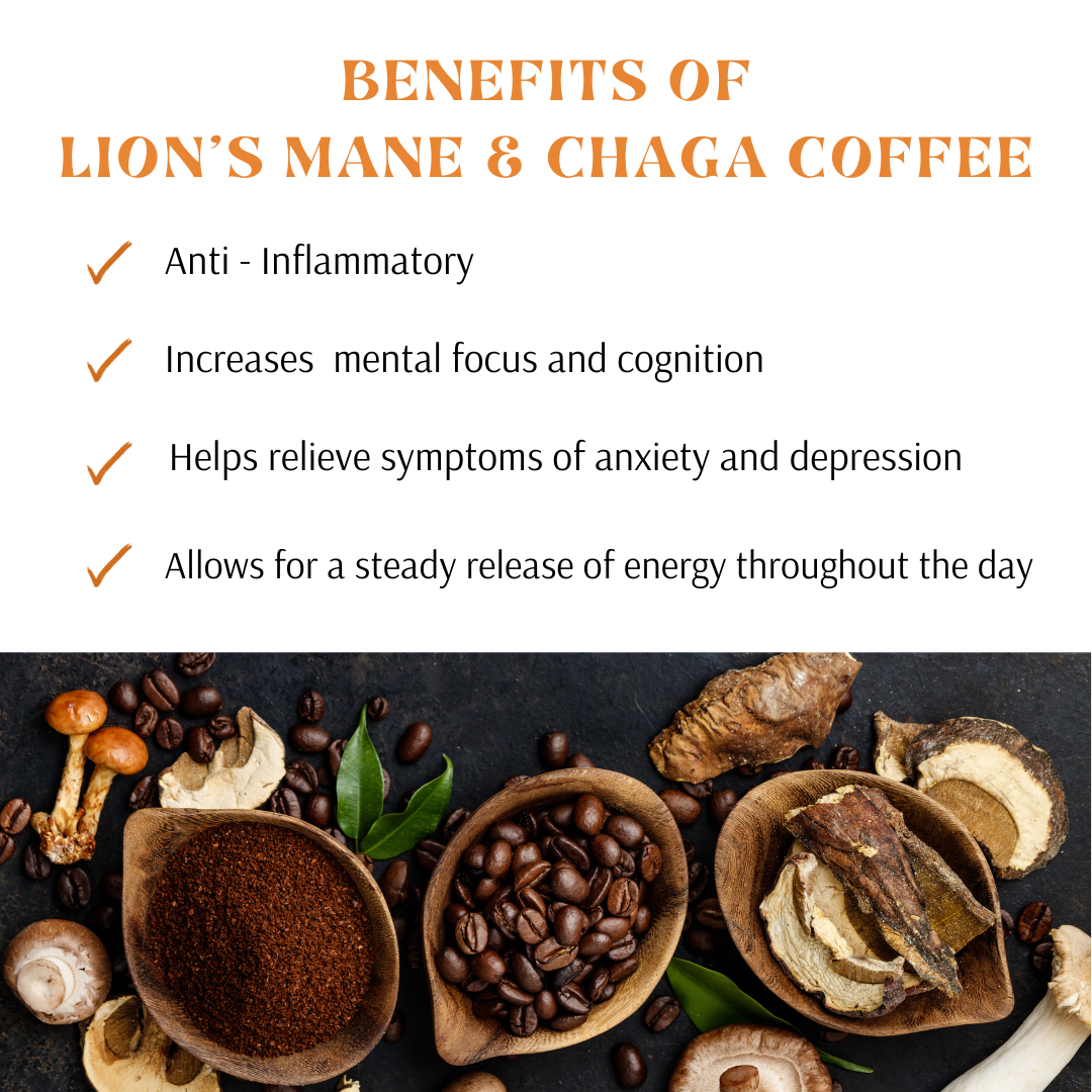 Optimal Focus Coffee- Lion’s Mane & Chaga Mushroom 16oz