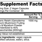 Reishi Mushroom supplement facts