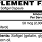 Vitamin D3 supplement facts